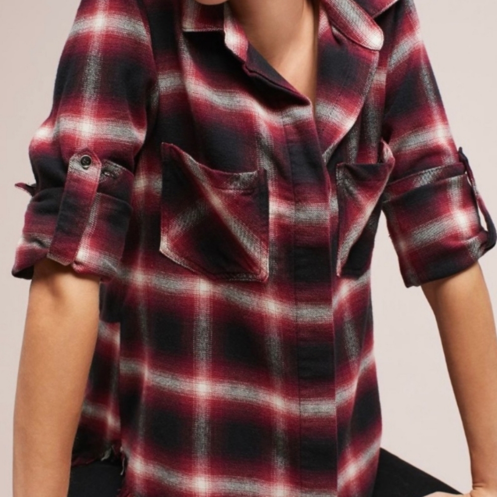 CLOTH & STONE Plaid Flanel Shirt Sz XS